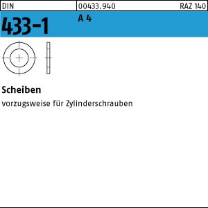 2000 Edelstahl V4A Scheiben DIN 433 -1 A4 5,3