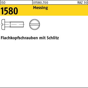 200 Flachkopfschrauben ISO 1580 Messing M6x35 Ms