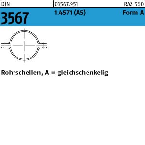 1 Rohrschellen Hälften DIN 3567 1.4571 A115 NW 100 A 5