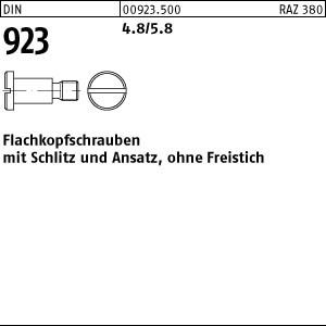 100 Flachkopfschrauben DIN 923 4.8 / 5.8 M4x3 Stahl