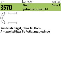 50 Rundstahlbügel DIN 3570 Stahl A 94 / NW 80 M12 verzinkt 50 Rundstahlbügel DIN 3570 Stahl A 94 / NW 80 M12 verzinkt