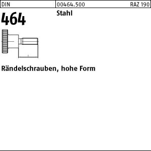 10 Rändelschrauben DIN 464 Stahl M10x20