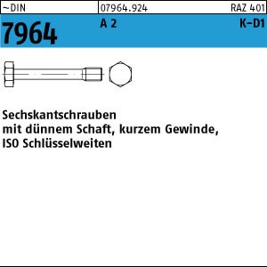 100 Dünnschaftschrauben DIN 7964 A2 M8x30 /10 V2A Edelstahl