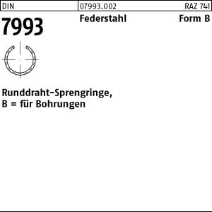 100 Runddraht Sprengringe DIN 7993 FSt.-Draht B 18 Federstahl