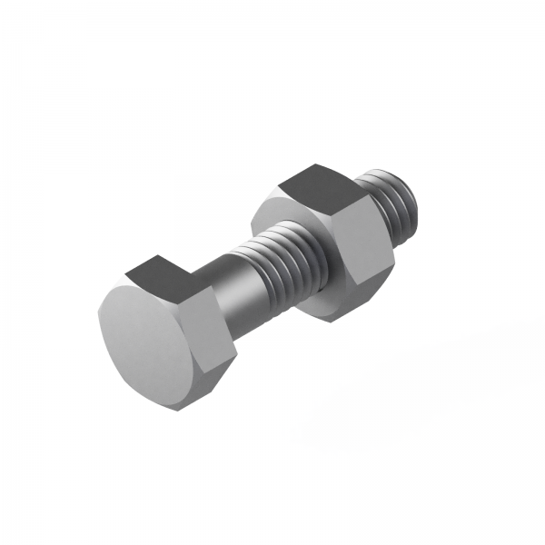 100 Sechskantschrauben + Mutter DIN 601 verzinkt M6x20