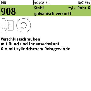25 Verschlußschrauben DIN 908 Stahl G 3/4 A verzinkt