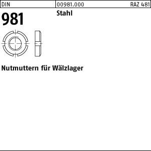 1 Nutmuttern DIN 981 14 H KM11 M55x2 Stahl