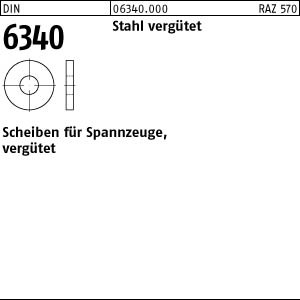 10 Scheiben DIN 6340 Stahl 31 vergütet