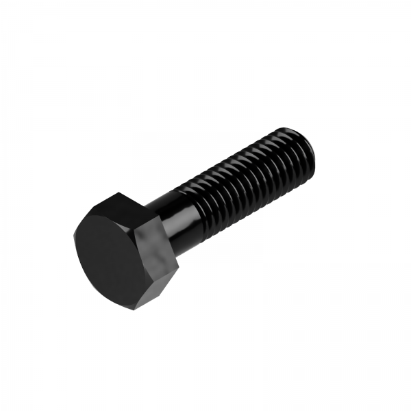 200 Sechskantschrauben DIN 931 10.9 schwarz M6x60