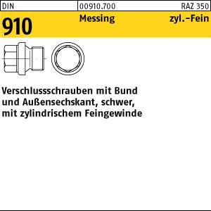 25 Verschlussschrauben DIN 910 Messing M24x1,5 Ms