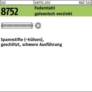 1000 Spannstifte ISO 8752 Federstahl 3x20 verzinkt