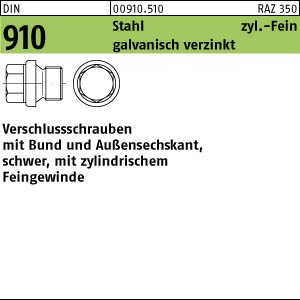10 Verschlussschrauben DIN 910 Stahl M30x2 verzinkt