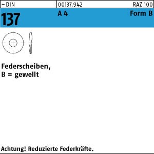 25 Edelstahl V4A Federscheiben DIN 137 A4 B 20
