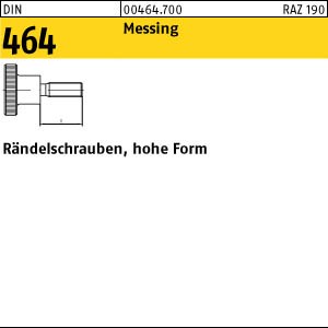 25 Rändelschrauben DIN 464 Messing M6x16