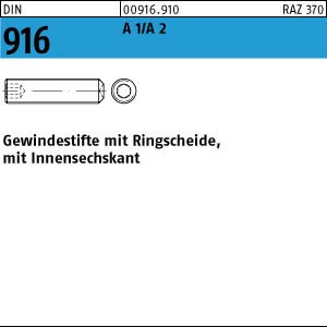 500 Edelstahl Inbus Gewindestifte DIN 916 A1 / A2 M4x5