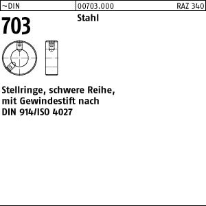 1 Stellringe DIN 703 Stahl 25