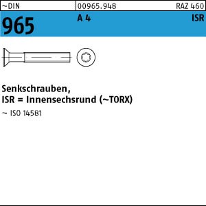 1000 Edelstahl V4A Torx Senkschrauben DIN 965 TX A4 M2,5x6