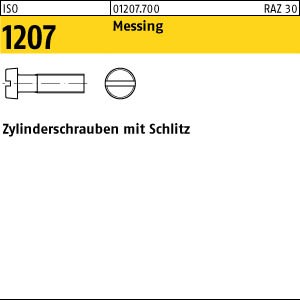 1000 Schlitz Zylinderschrauben ISO 1207 Messing M6x20