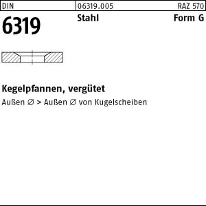 50 Kegelpfannen DIN 6319 Stahl G 14,2 vergütet