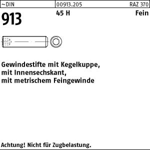 1000 Inbus Feingewinde Gewindestifte DIN 913 45H M6x0,5x6