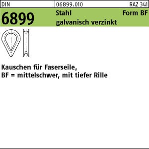 100 Kauschen DIN 6899 Stahl BF 5 / RW 6 verzinkt