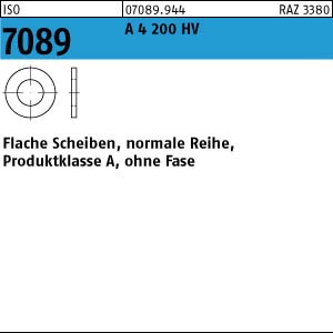 10 Edelstahl V4A Unterlegscheiben ISO 7089 A4 M33 (34x60x5 )