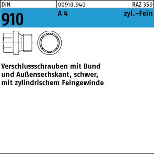 1 Verschlussschrauben DIN 910 A4 M24x1,5 V4A Edelstahl
