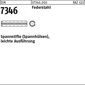 100 Spannstifte DIN 7346 Federstahl 5x24