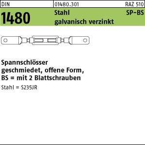 1 Spannschlösser DIN 1480 Stahl SP BS M12 verzinkt