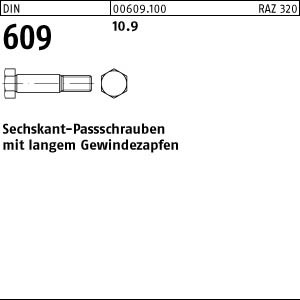 1 Sechskant Paßschrauben DIN 609 10.9 M20x110 Stahl