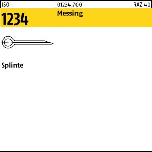 100 Splinte ISO 1234 Messing 5x63