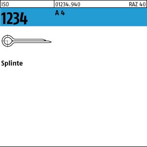 25 Edelstahl V4A Splinte ISO 1234 A4 13x140
